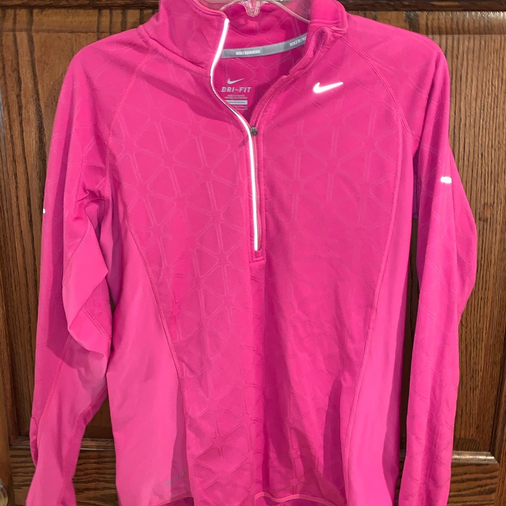pink nike half zip
